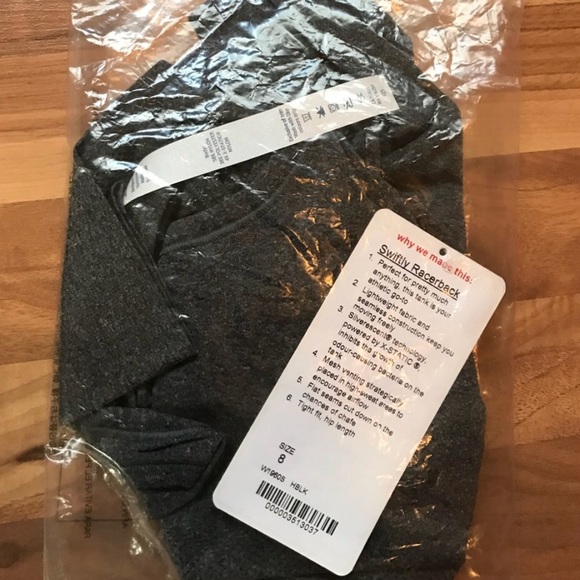 lululemon athletica Tops - Heathered Black Lululemon Swiftly Racerback